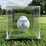 I Love It When My Wife Lets Me Go Golfing - Personalized Photo Golf Ball