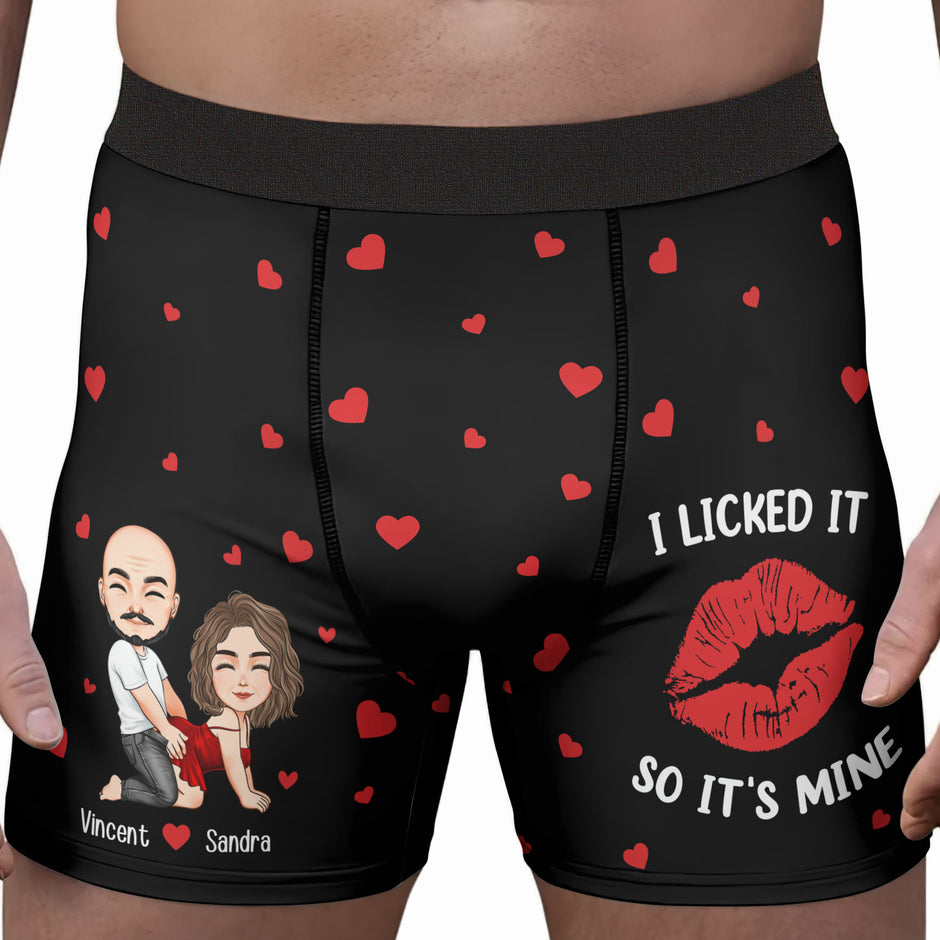 Personalized Men's Boxer Briefs - Upload Photo - Valentines Gift Idea For Men, Boyfriend, Husband - Property Of Girlfriend