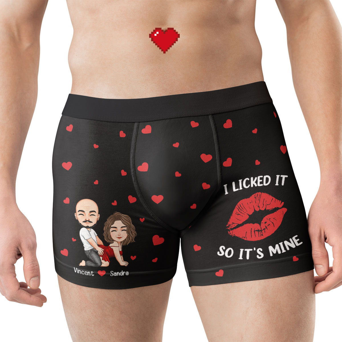 Personalized Men's Boxer Briefs - Upload Photo - Valentines Gift Idea For Men, Boyfriend, Husband - Property Of Girlfriend main image 1