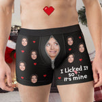 I Licked It So It's Mine - Personalized Photo Couple Matching Underwear