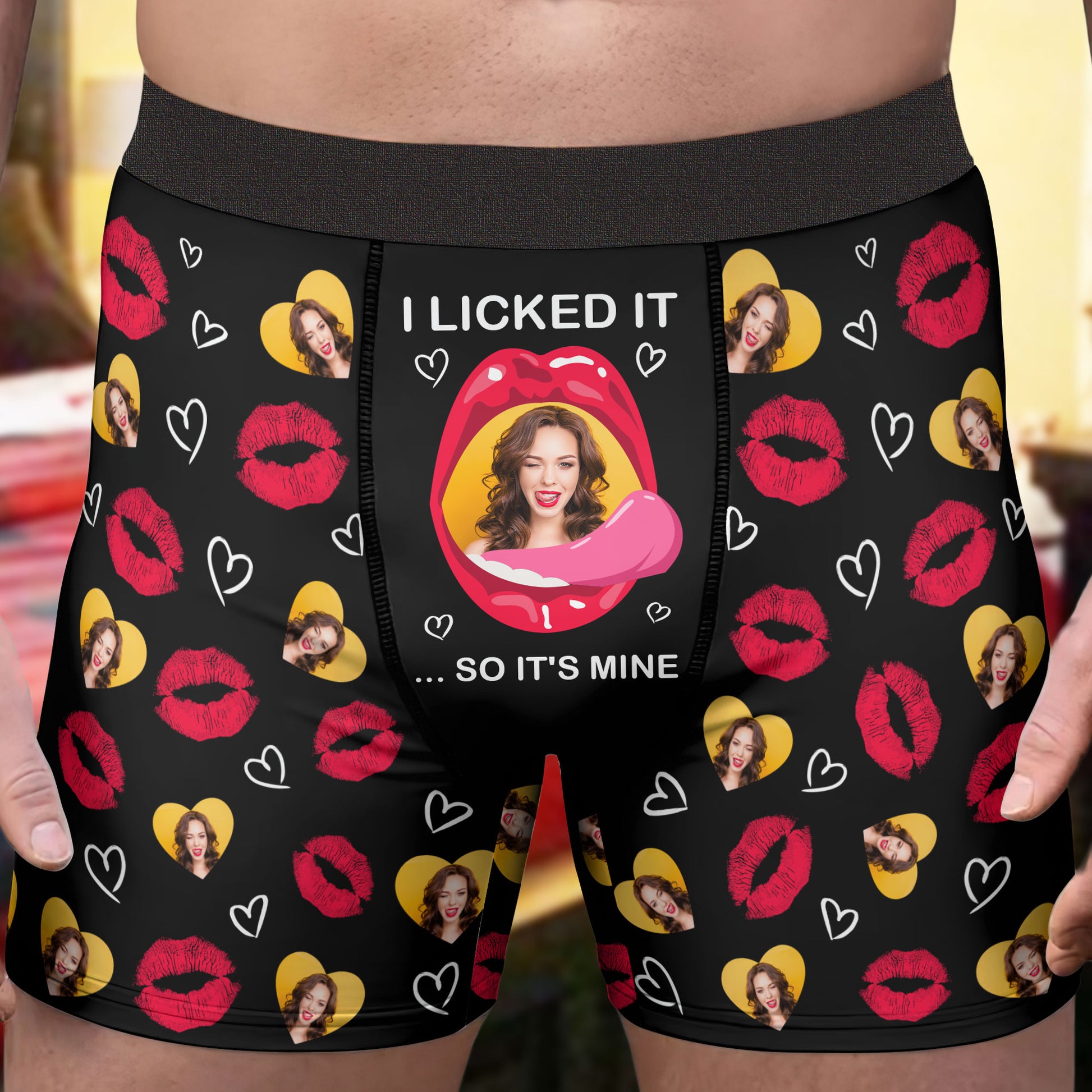 Custom Underpants for Men I Licked It So Its Mine Boxer Briefs for Men  Personalized Funny Wife Face Shorts Underwear, I Licked It So Its Mine-1,  Small : : Clothing, Shoes 