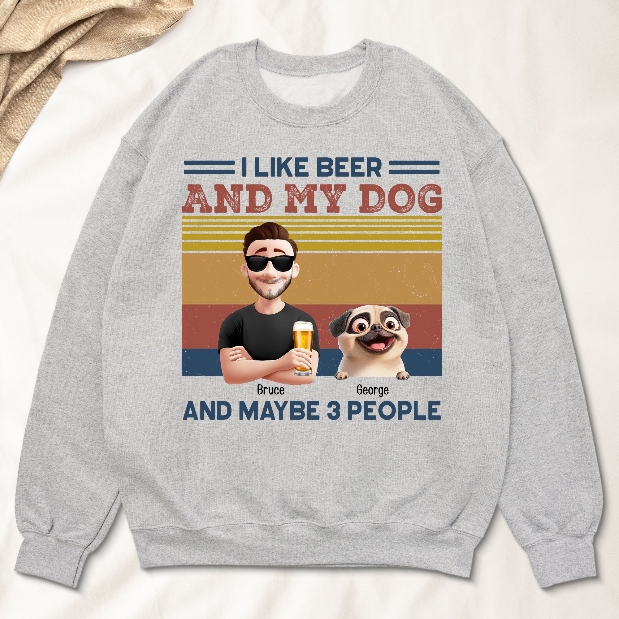 I Like Beer And My Dog New Version - Personalized Shirt