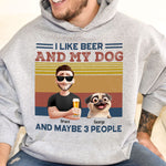 I Like Beer And My Dog New Version - Personalized Shirt