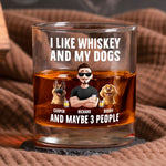 I Like Whiskey And My Dogs - Personalized Whiskey Glass