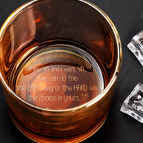 I Like Ya And I Want Ya - Personalized Engraved Whiskey Glass