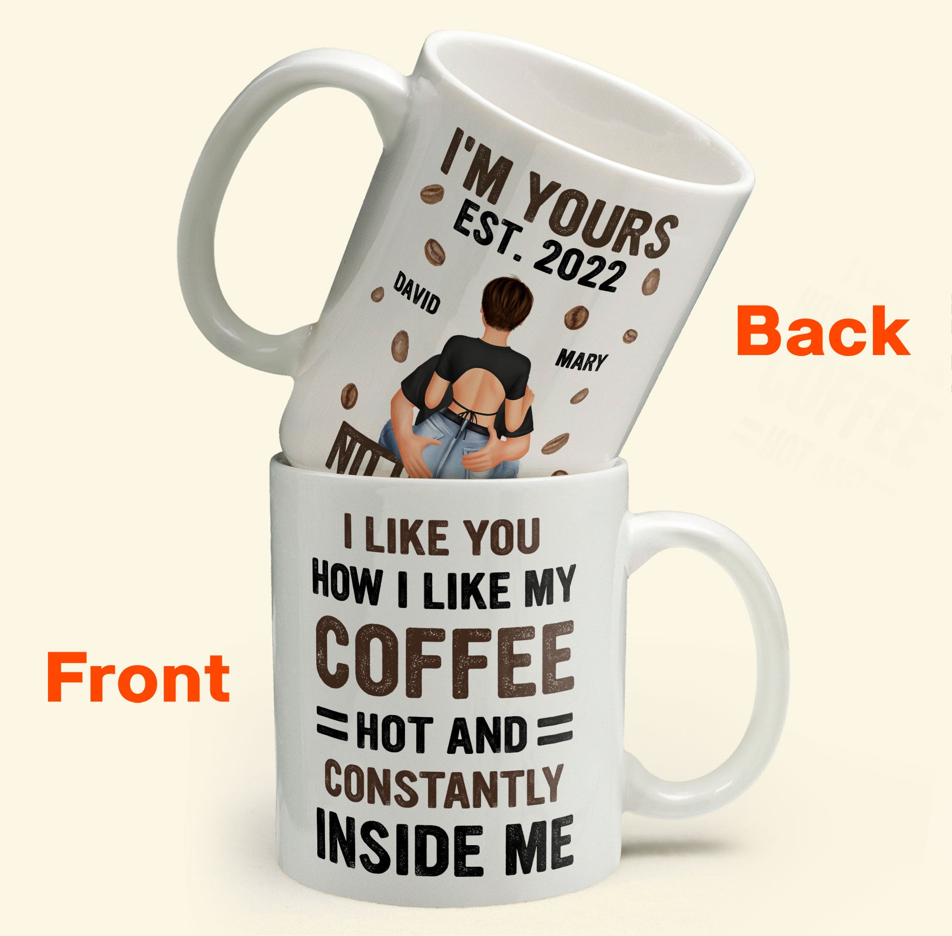 I Like You How I Like My Coffee, Hot And Inside Me - Personalized Tumbler  Cup