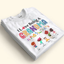 I Love Being A Grandma Crayon Kids - Personalized Shirt