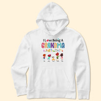 I Love Being A Grandma Crayon Kids - Personalized Shirt