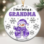 I Love Being A Grandma - Personalized Ceramic Ornament