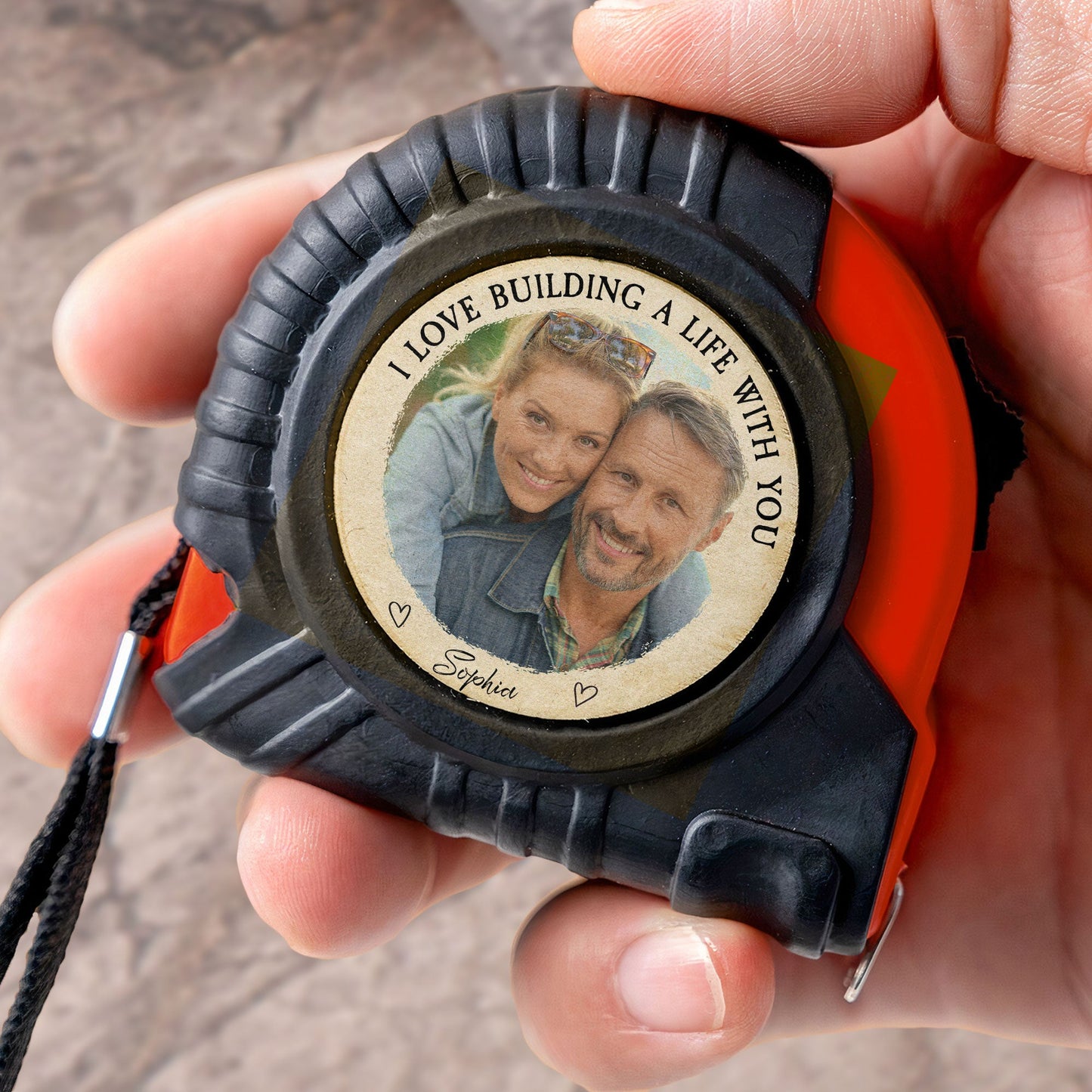 I Love Building A Life With You - Personalized Photo Tape Measure