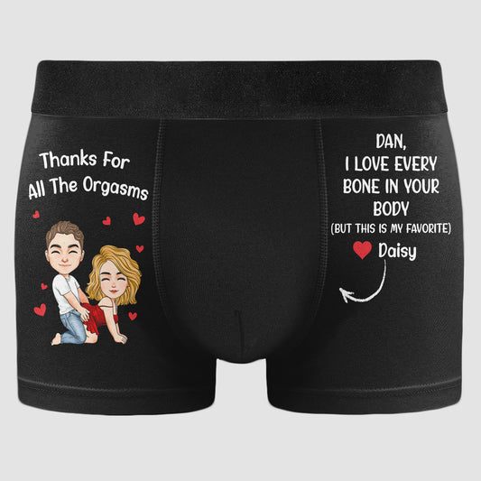 I Love Every Bone In Your Body But This Is My Favorite - Personalized Men's Boxer Briefs