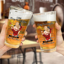 I Love Every Inch Of You - Personalized Beer Glass