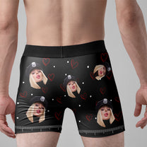 I Love Every Inch Of You - Personalized Photo Men's Boxer Briefs