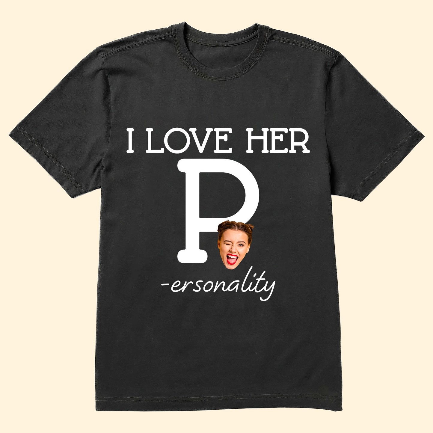 I Love Her P, I Love His D - Personalized Photo Matching Shirt