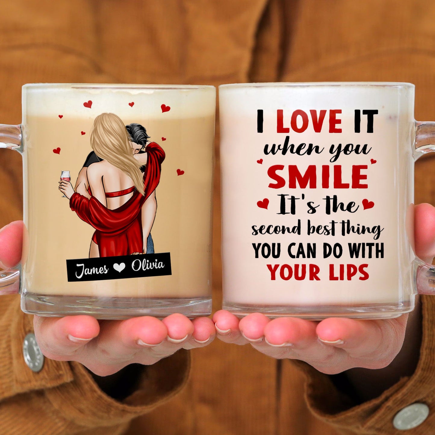 I Love It When You Smile - Personalized Glass Mug