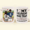 I Love My Girlfriend More Than Baseball - Personalized Mug