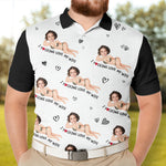 I Love My Wife - Property Funny Gift For Husband - Personalized Photo Polo Shirt