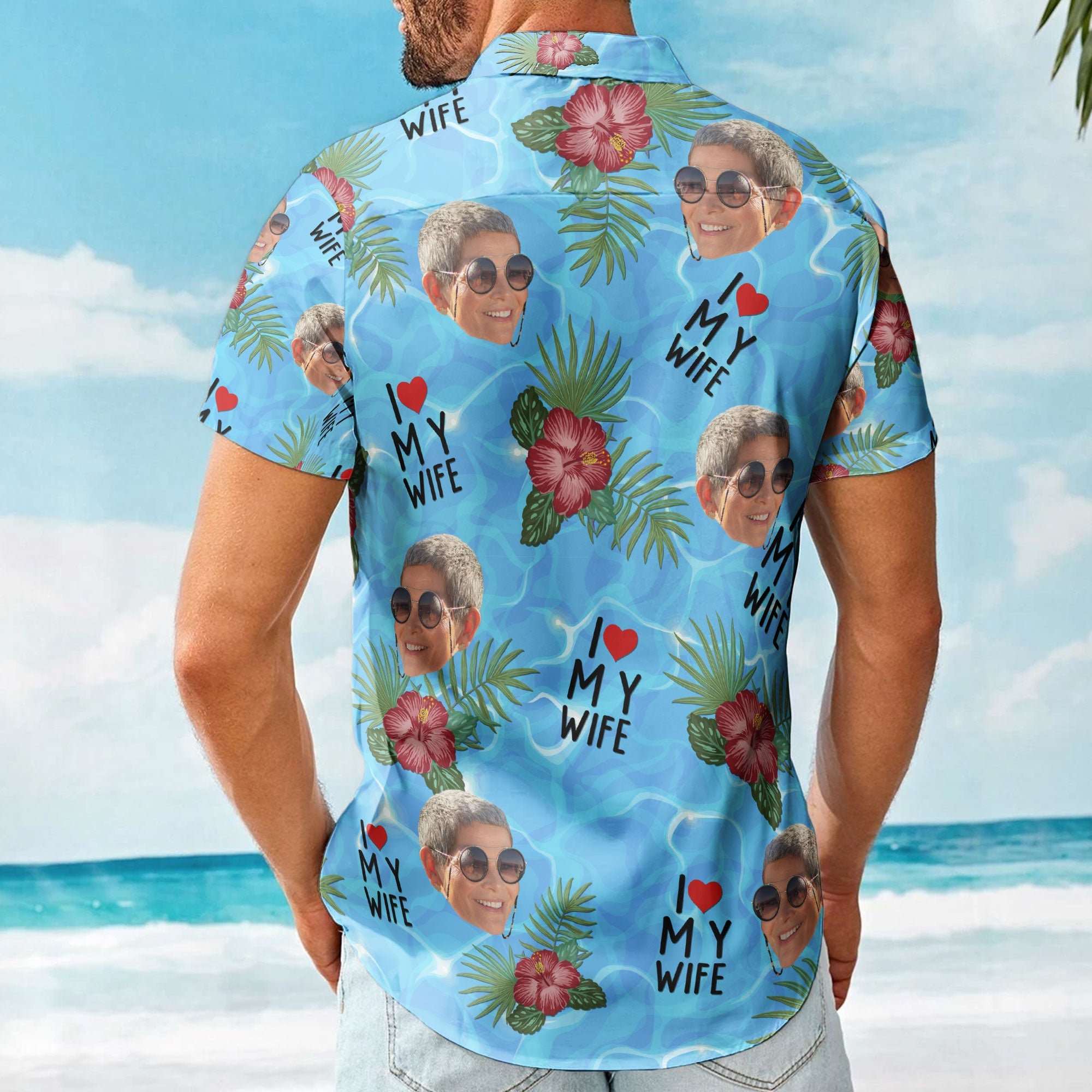 Father's Day Gifts, I Love My Wife Summer Vacation For Husband - Personalized Hawaiian Shirt