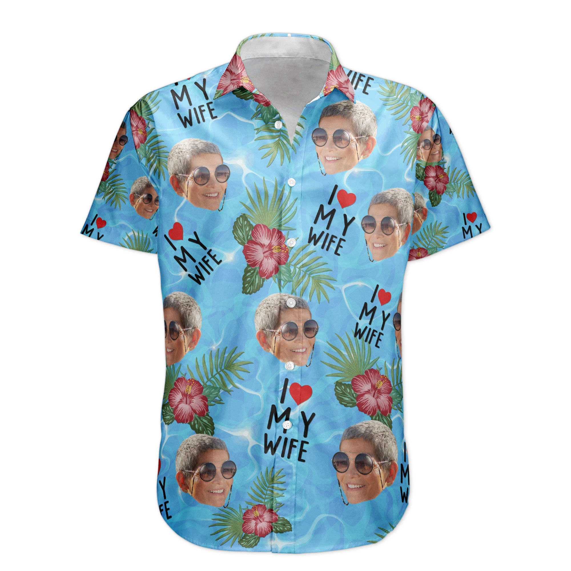 Father's Day Gifts, I Love My Wife Summer Vacation For Husband - Personalized Hawaiian Shirt