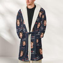 I Love My Wife, Honey.... - Personalized Photo Hooded Robe