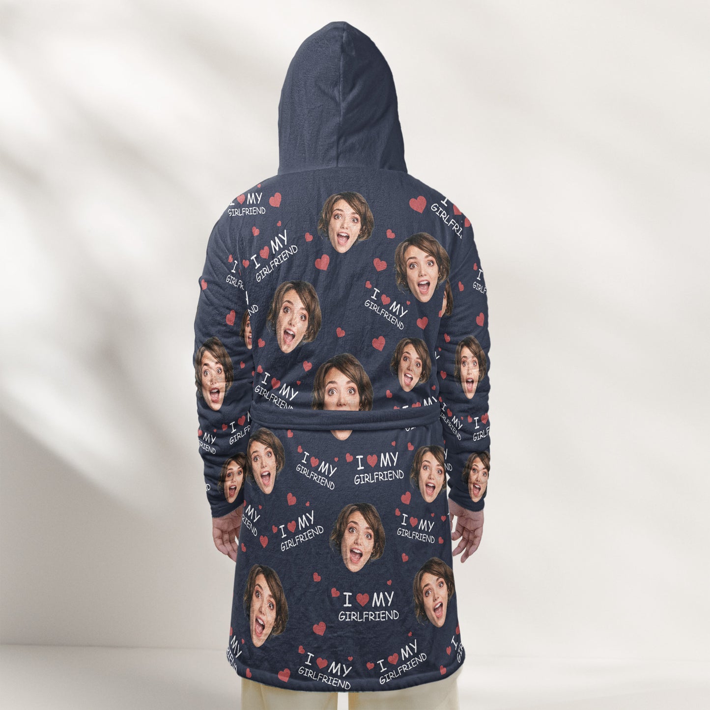 I Love My Wife, Honey.... - Personalized Photo Hooded Robe