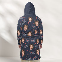 I Love My Wife, Honey.... - Personalized Photo Hooded Robe