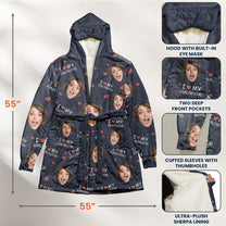 I Love My Wife, Honey.... - Personalized Photo Hooded Robe