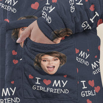 I Love My Wife, Honey.... - Personalized Photo Hooded Robe