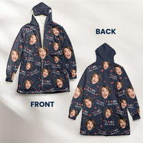 I Love My Wife, Honey.... - Personalized Photo Hooded Robe