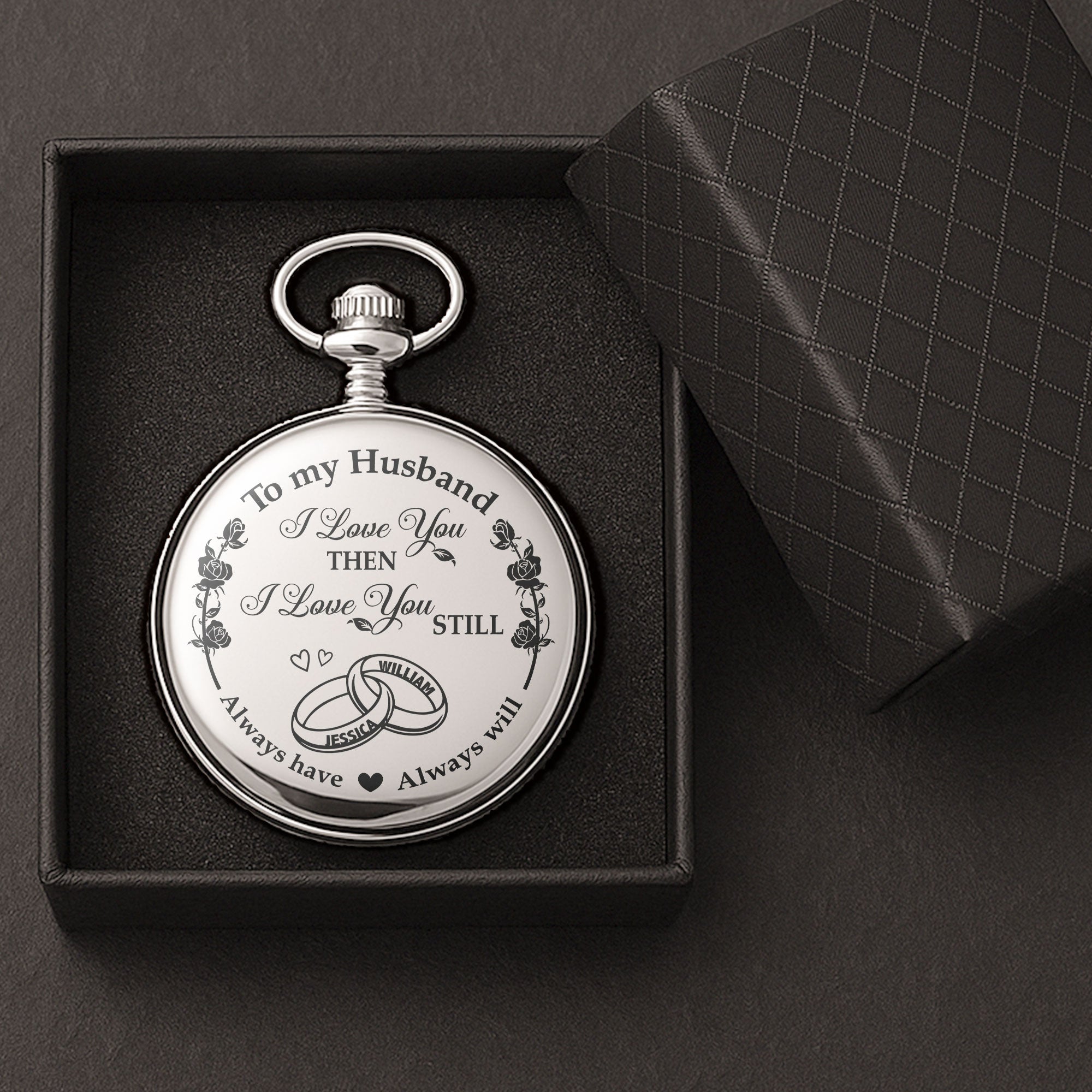 I Love You Then I Love You Still - Personalized Pocket Watch