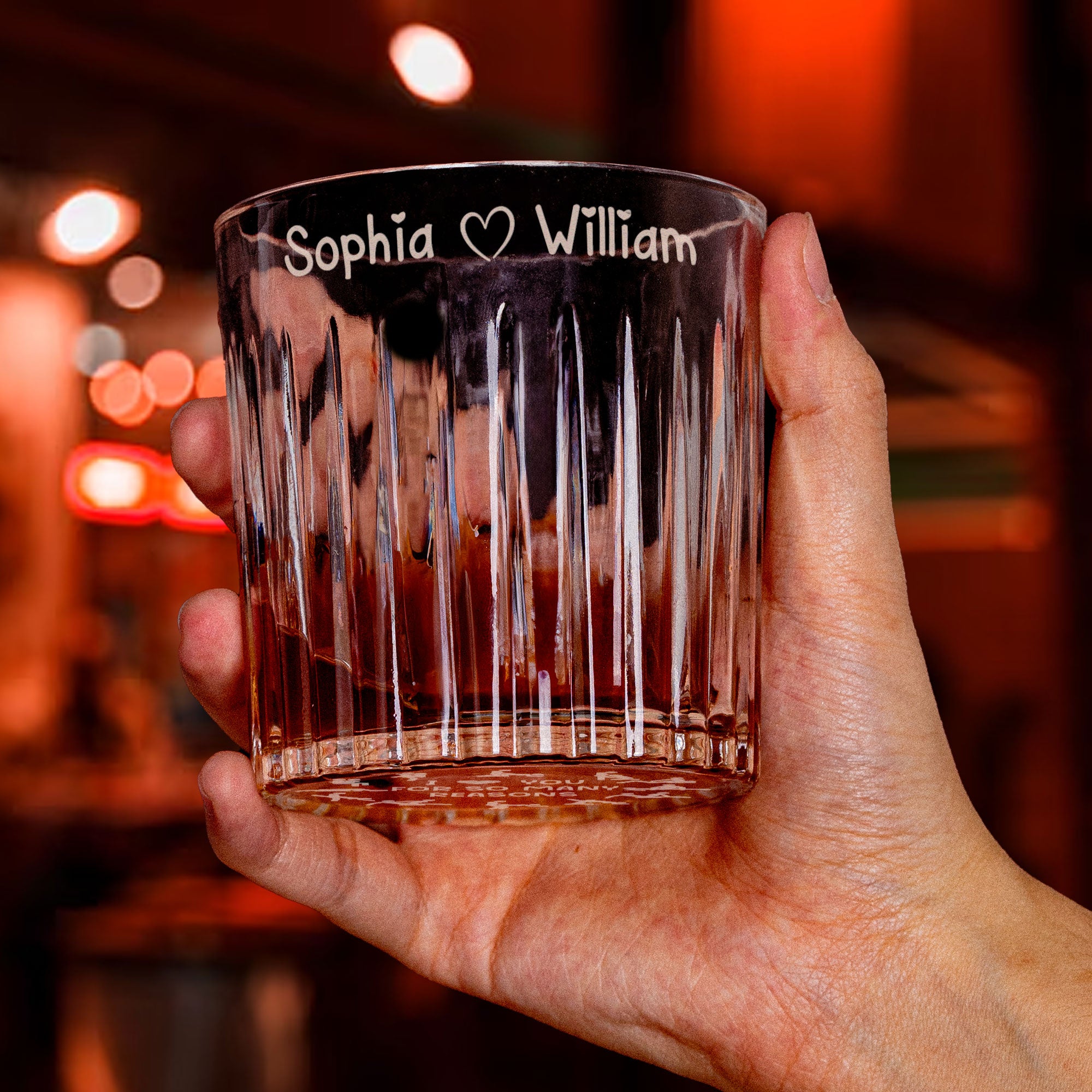 I Love You For So Many Reasons - Naughty & Funny - Personalized Engraved Whiskey Glass