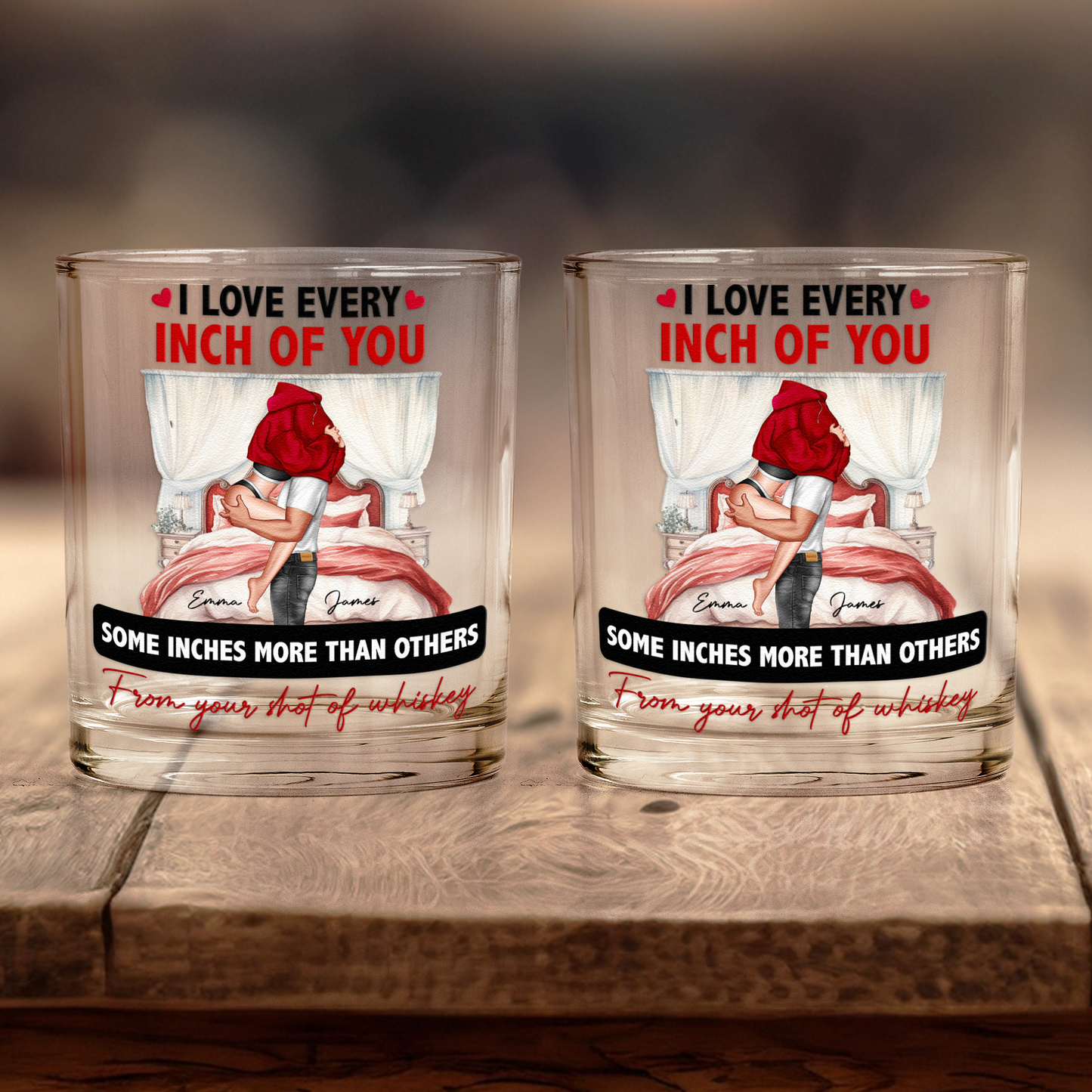 I Love You For Who You Are But That Sure Is A Bonus - Personalized Whiskey Glass