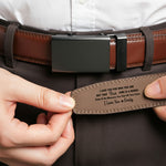I Love You For Who You Are But That Sure Is A Bonus - Personalized Leather Belt With Engraved Buckle