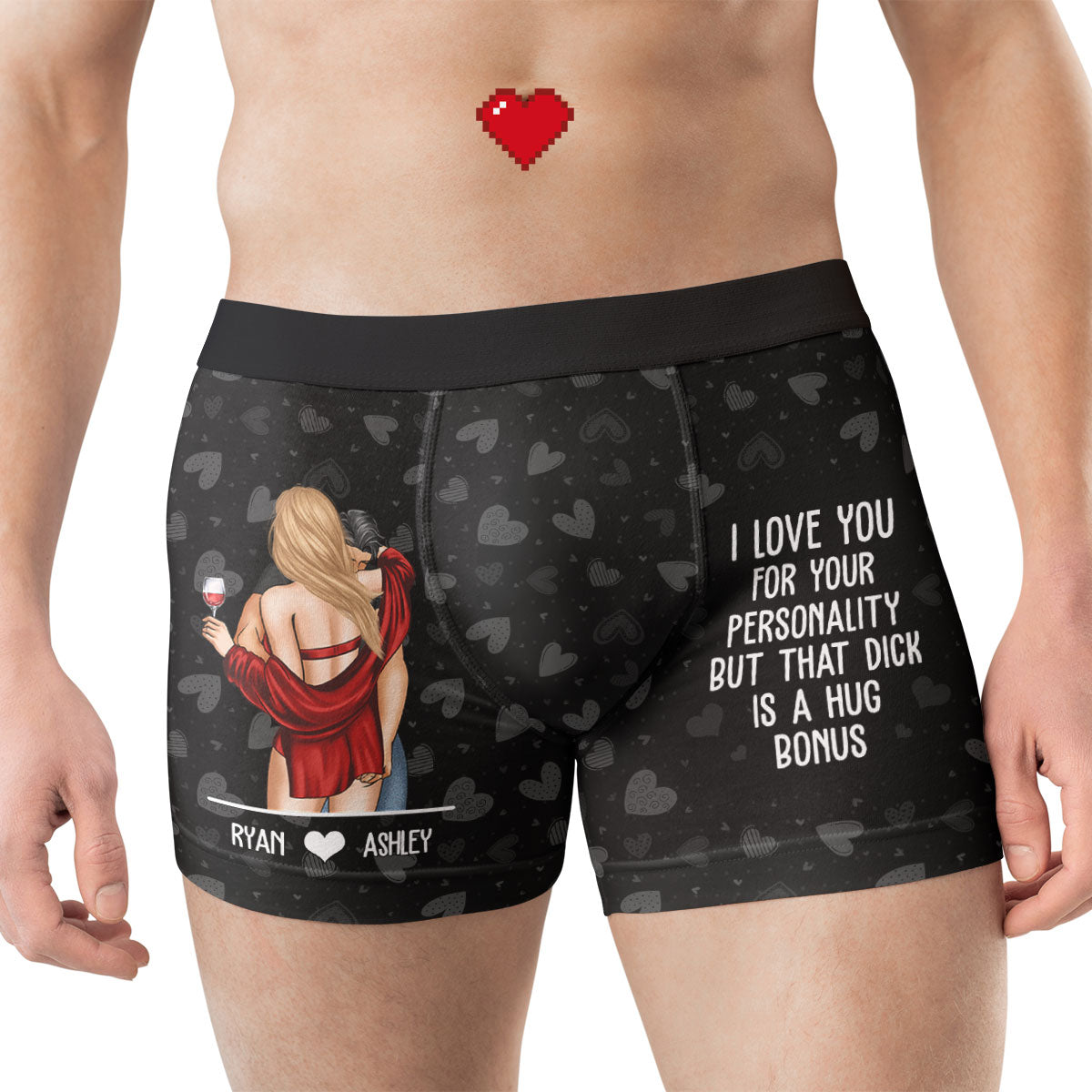 I Love You For Your Personality - Personalized Men's Boxer Briefs