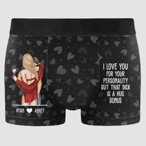 I Love You For Your Personality - Personalized Men's Boxer Briefs