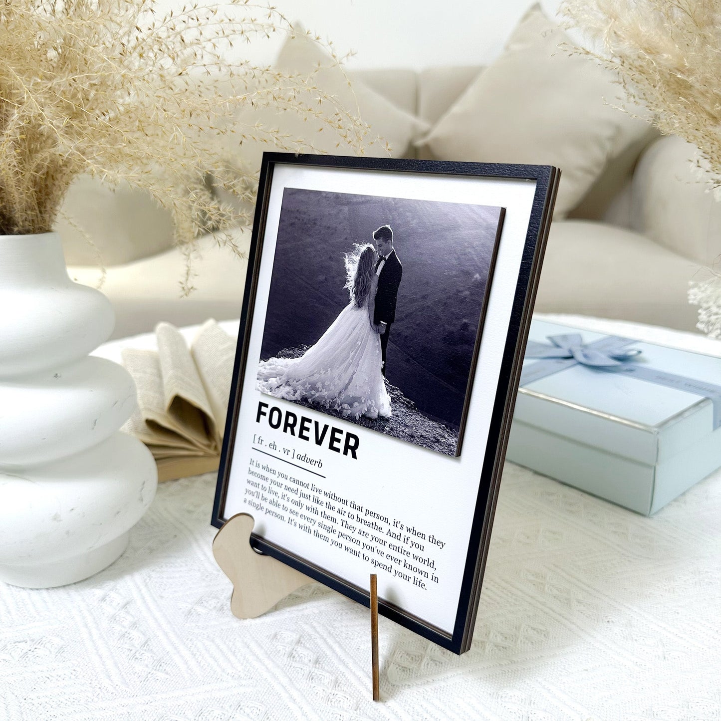 I Love You Forever - Personalized Wooden Photo Plaque