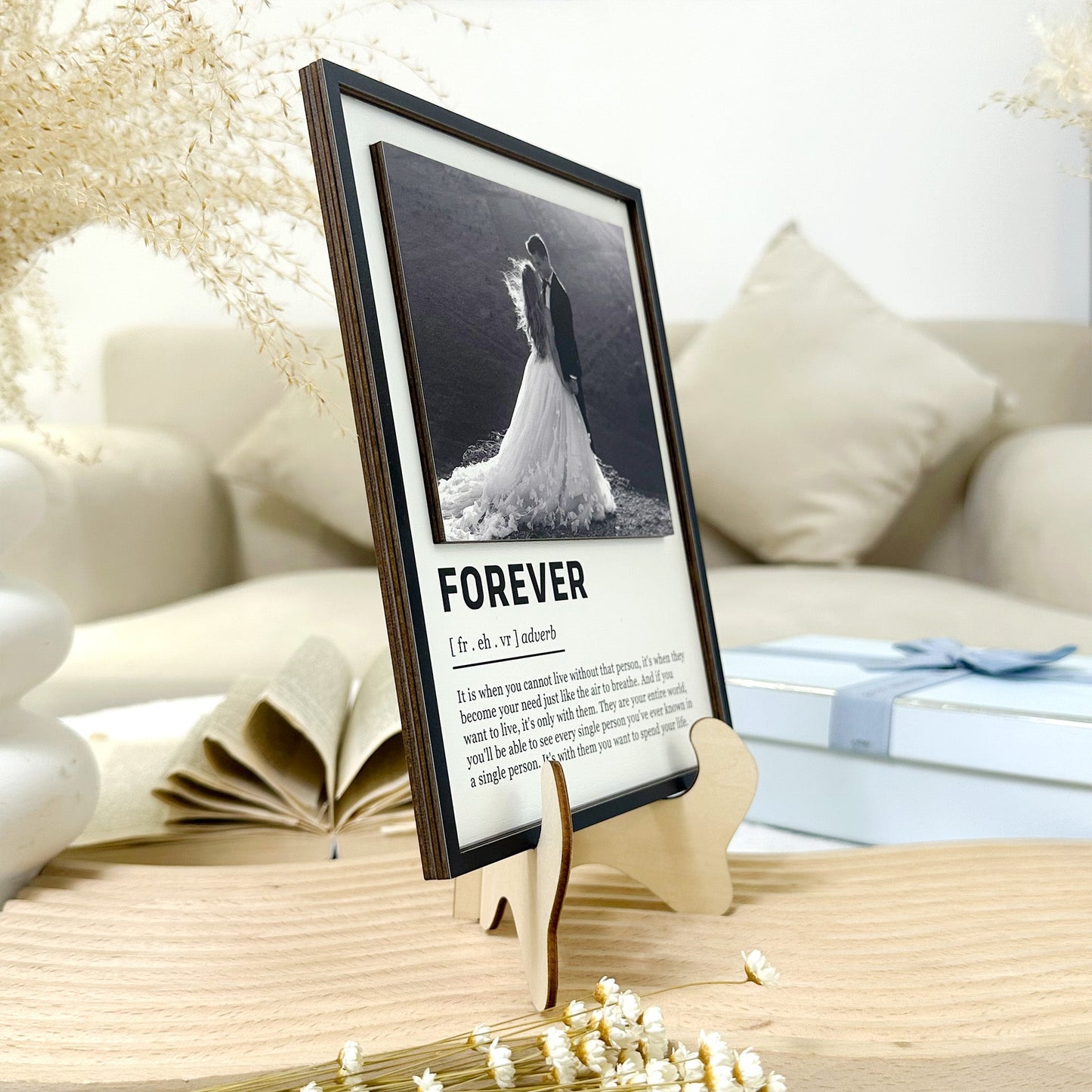 I Love You Forever - Personalized Wooden Photo Plaque