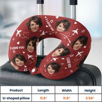 I Love You Funny - Personalized Photo U-Shaped Travel Neck Pillow