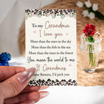 I Love You Gift For Her Grandma, Mom, Sister - Glass Flowers Bouquet With Custom Card