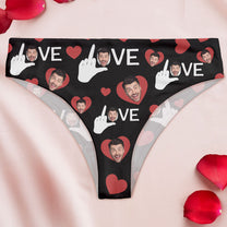 I Love You Gift For Wife - Personalized Photo Women's Low-waisted Brief
