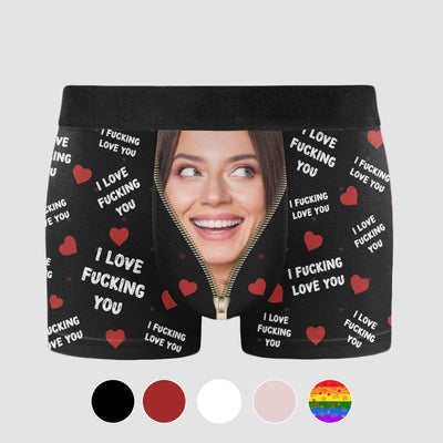 I Love You I Love ... You - Personalized Photo Men's Boxer Briefs -Birthday Gifts For Men, Husband, Him, Boyfriend