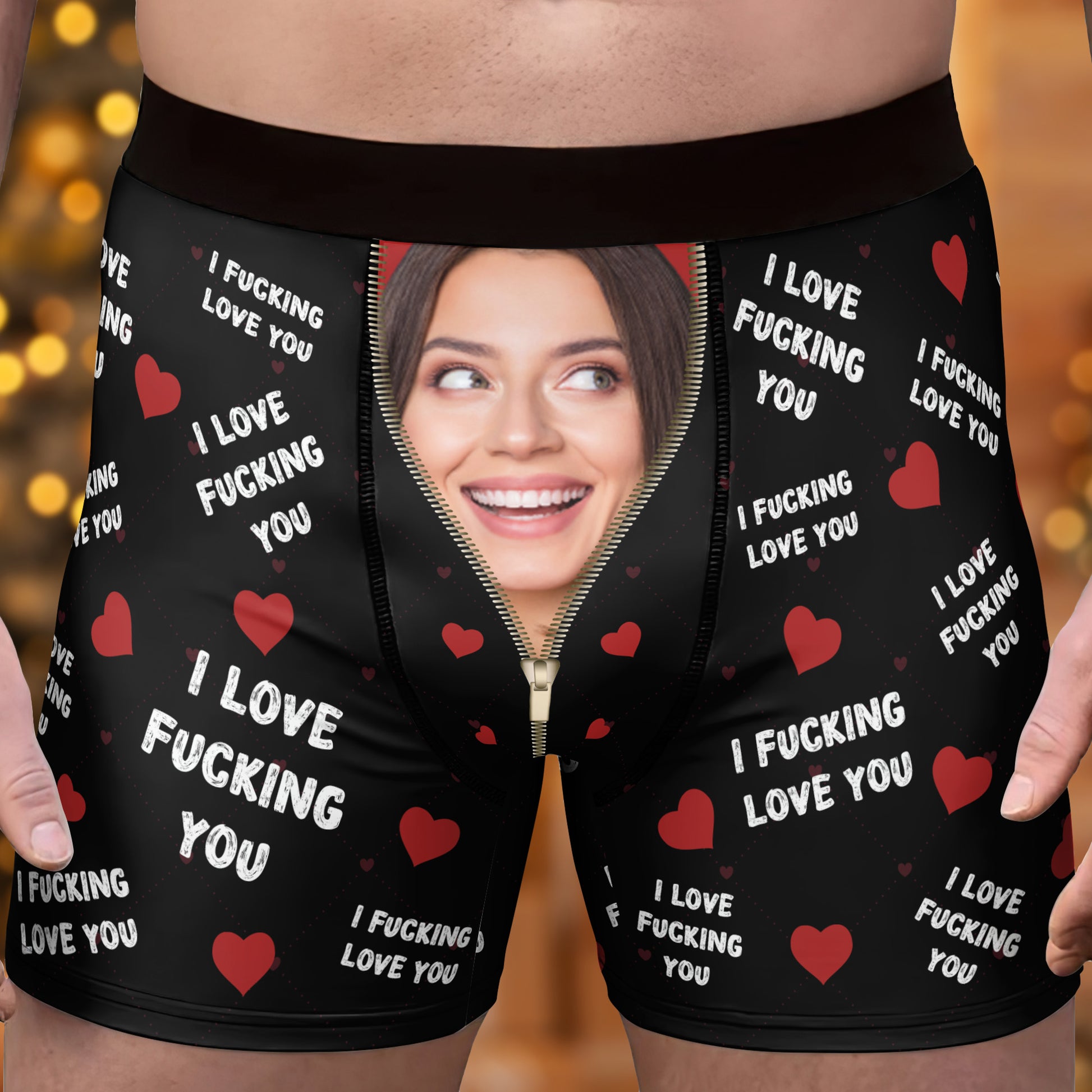 I Love You I Love ... You - Personalized Photo Men's Boxer Briefs
