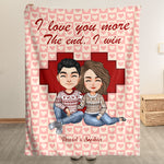 I Love You More - Personalized Blanket