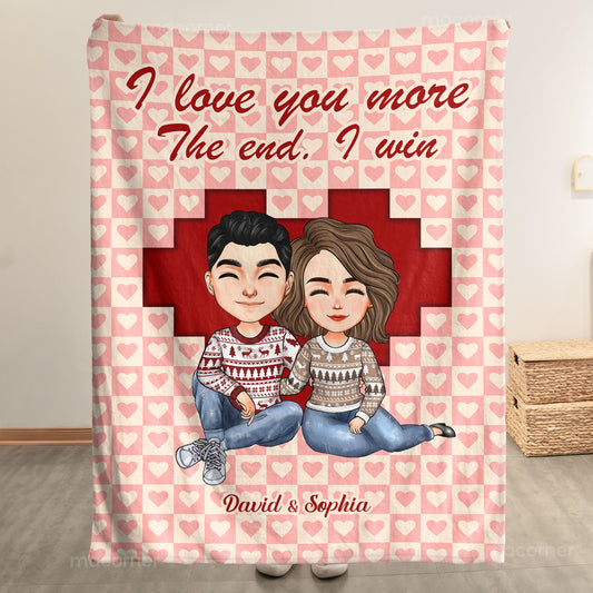 I Love You More - Personalized Blanket