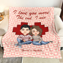 I Love You More - Personalized Blanket