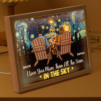 I Love You More Than All The Stars In The Sky - Personalized Light Up Picture Frame