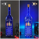 I Love You More Than The Stars In The Sky - Personalized Blue Bottle Lamp