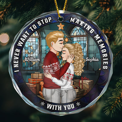 I Love You More With Each Passing Year - Personalized Glass Ornament