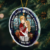 I Love You More With Each Passing Year - Personalized Glass Ornament