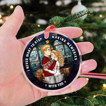 I Love You More With Each Passing Year - Personalized Glass Ornament